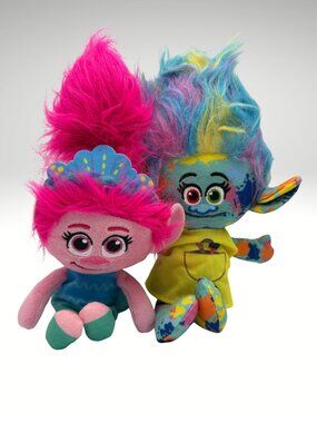 Dreamworks Trolls Poppy and Harper Stuffie Lot (SKU: 610TO)